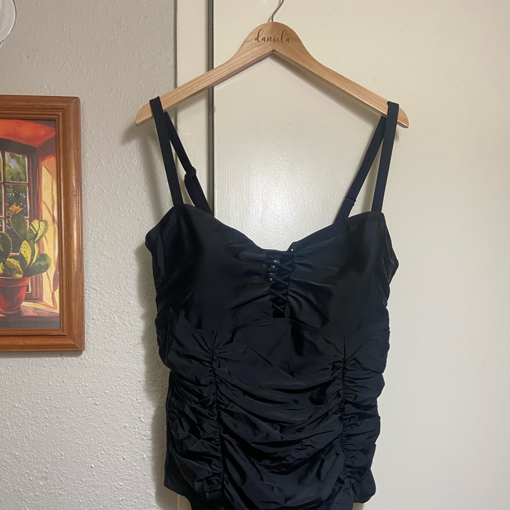 Torrid Size 3 one piece lattice swimsuit